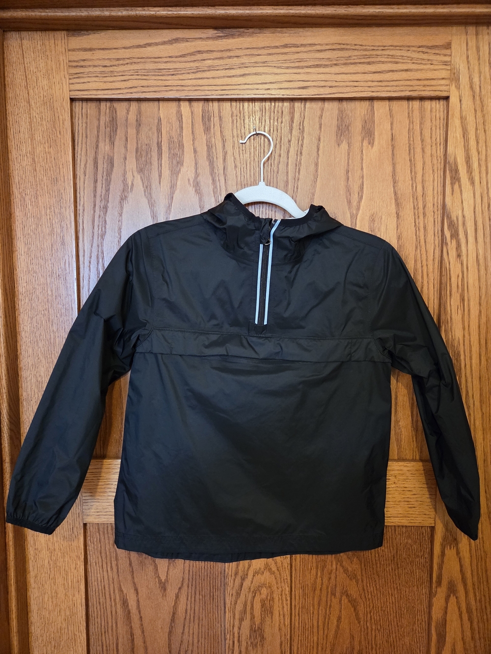 Hanna Andersson Black Kids' Rain Pullover with Reflective Trim
